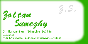 zoltan sumeghy business card